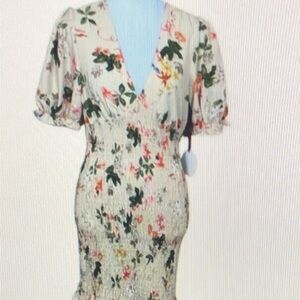 NWOT Milk & Honey Smocked Floral Mini Dress